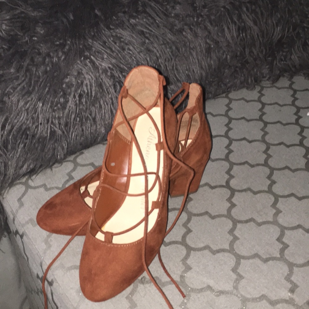 Lace Up Ballerina Heels
